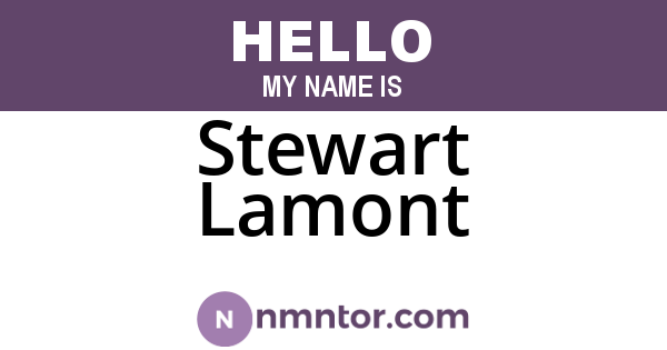 Stewart Lamont