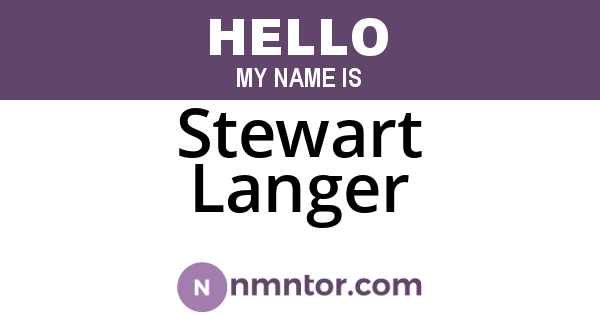 Stewart Langer