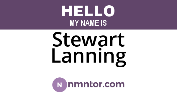 Stewart Lanning