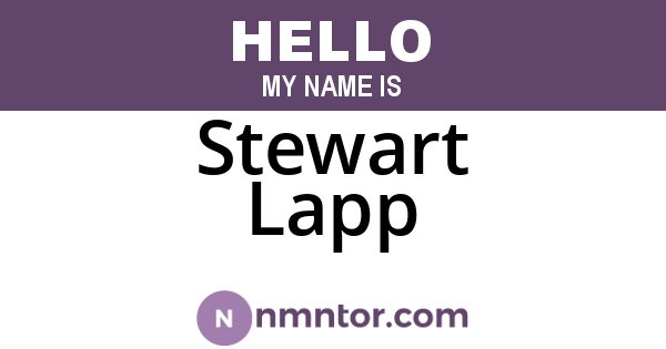 Stewart Lapp