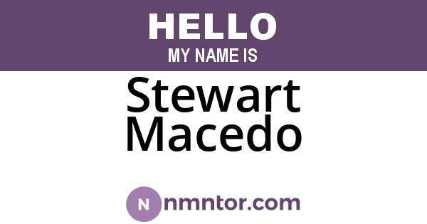 Stewart Macedo
