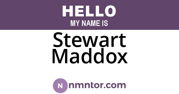 Stewart Maddox