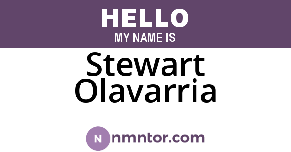 Stewart Olavarria