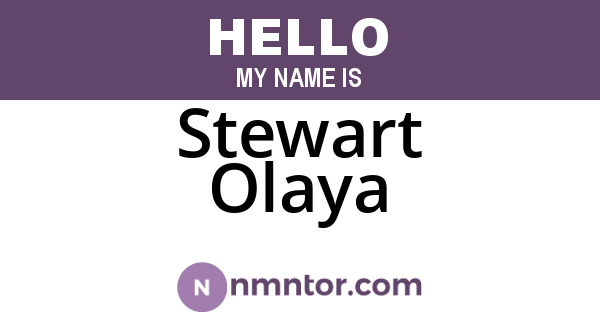 Stewart Olaya