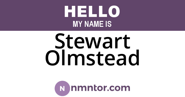 Stewart Olmstead