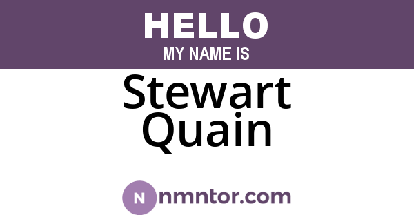 Stewart Quain