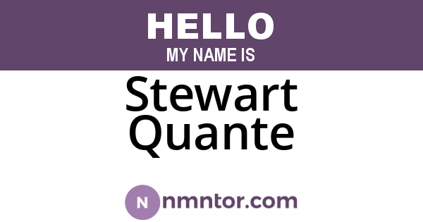 Stewart Quante