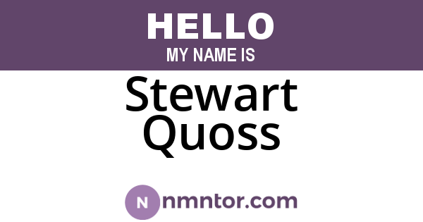 Stewart Quoss