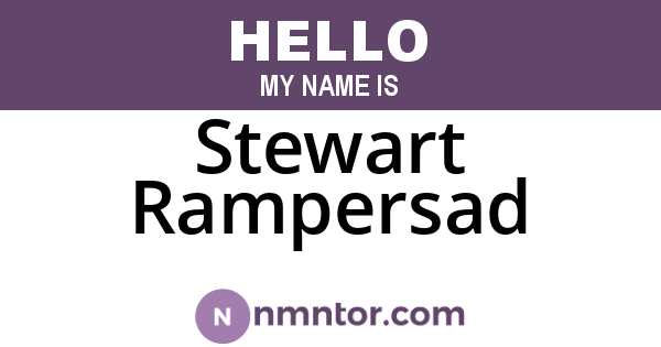 Stewart Rampersad