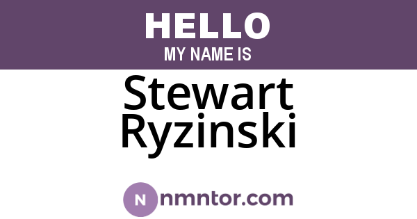 Stewart Ryzinski