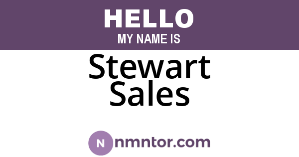 Stewart Sales