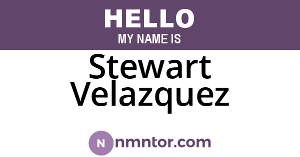 Stewart Velazquez