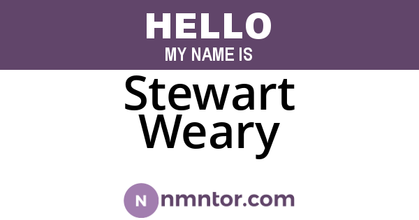 Stewart Weary