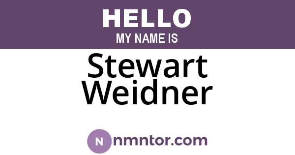 Stewart Weidner