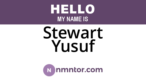 Stewart Yusuf