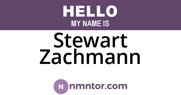 Stewart Zachmann