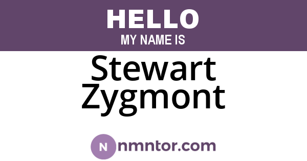 Stewart Zygmont