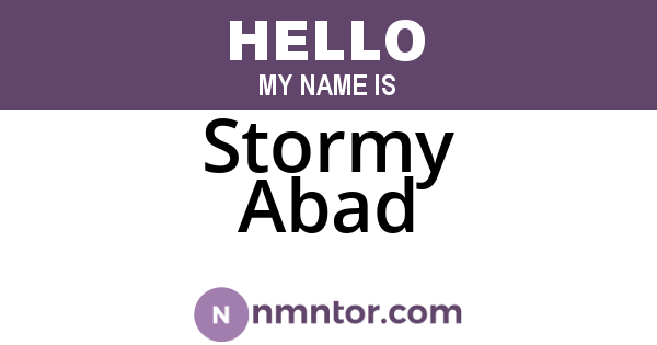 Stormy Abad