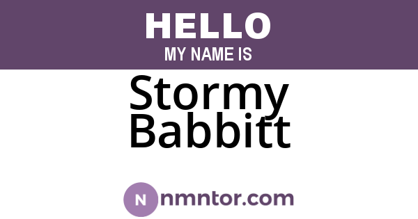 Stormy Babbitt