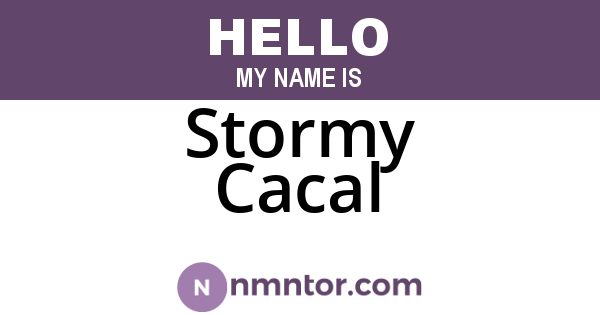 Stormy Cacal