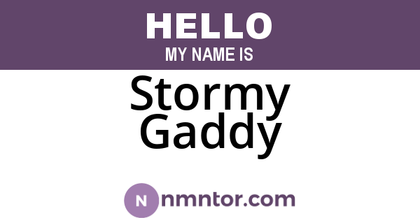 Stormy Gaddy