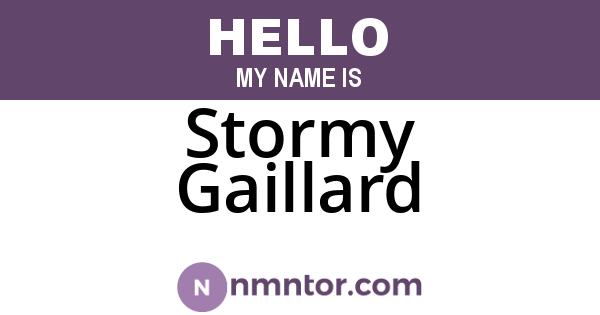Stormy Gaillard