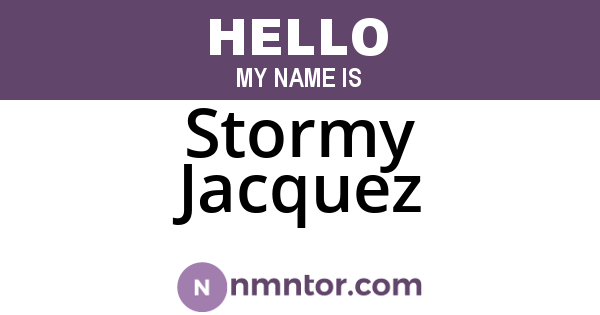 Stormy Jacquez