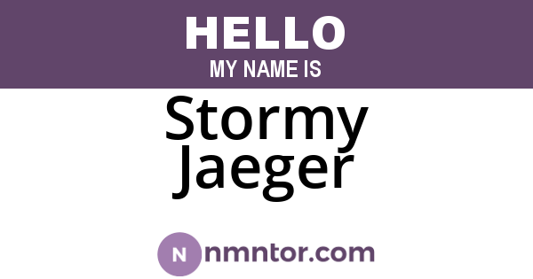 Stormy Jaeger