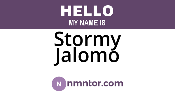 Stormy Jalomo