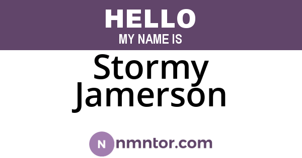 Stormy Jamerson
