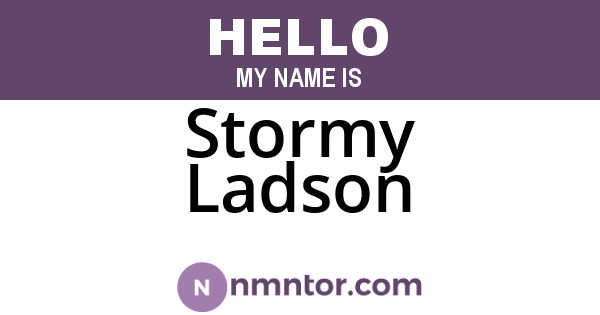 Stormy Ladson