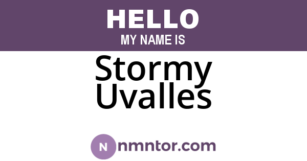 Stormy Uvalles