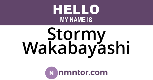Stormy Wakabayashi