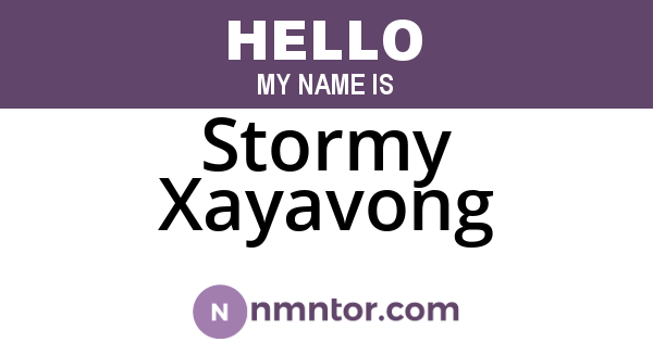 Stormy Xayavong