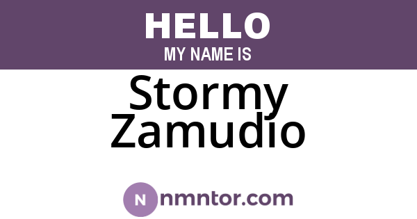 Stormy Zamudio