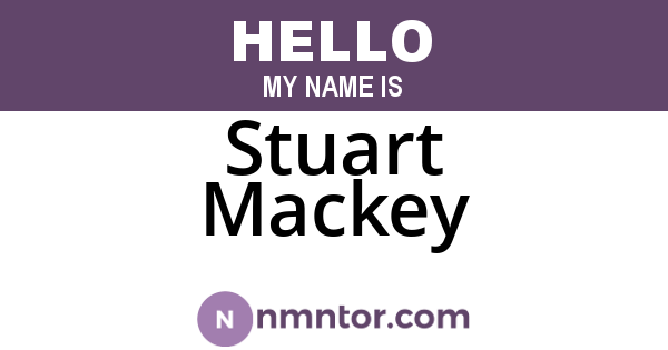 Stuart Mackey
