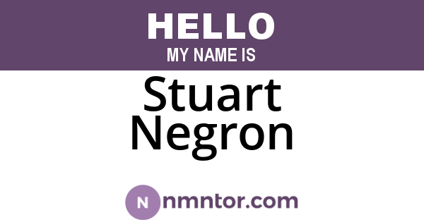 Stuart Negron