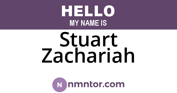 Stuart Zachariah