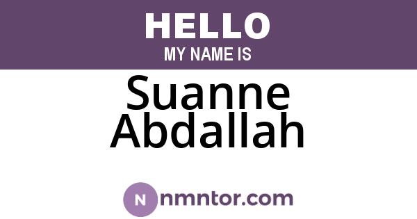 Suanne Abdallah