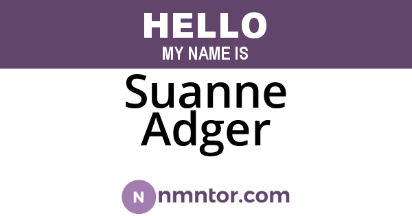 Suanne Adger