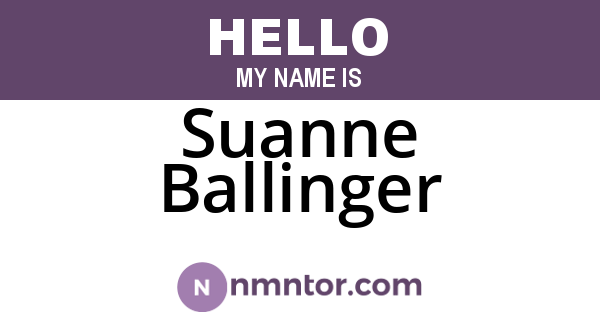 Suanne Ballinger