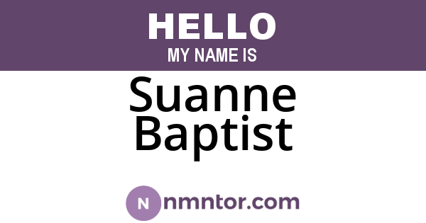 Suanne Baptist