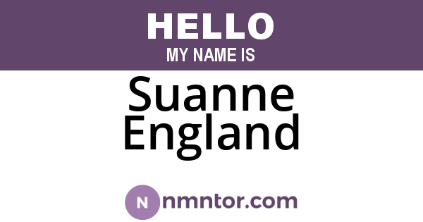 Suanne England