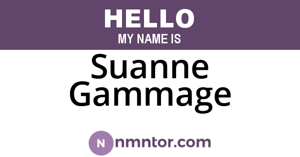 Suanne Gammage