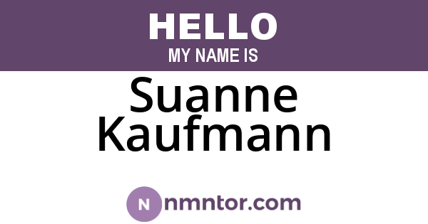 Suanne Kaufmann