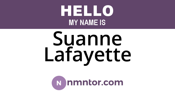 Suanne Lafayette