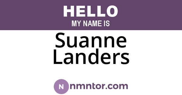 Suanne Landers