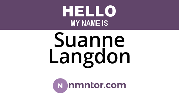Suanne Langdon