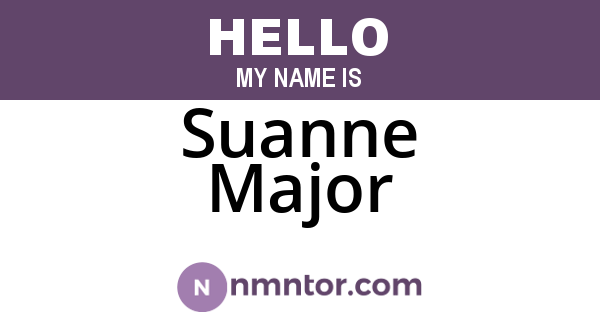 Suanne Major
