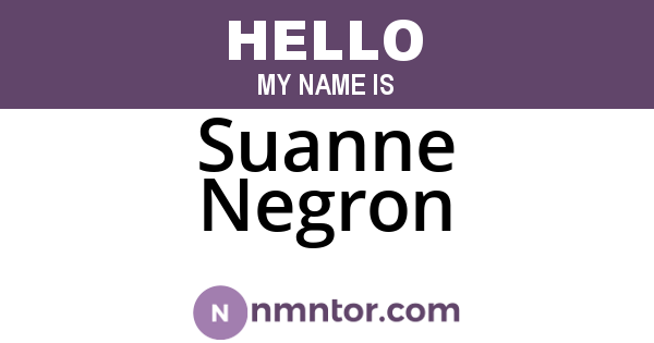 Suanne Negron